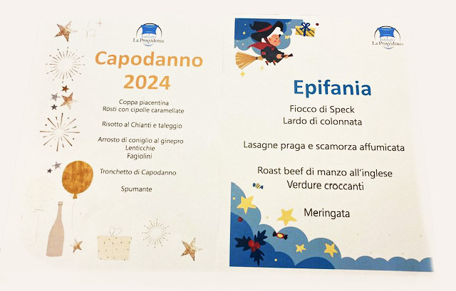 Menu di festa in Provvidenza